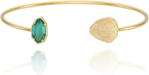 Miniatura 37 de OZEL - Pulseras para mujer, chapados en oro real de 18 quilates, pulseras de oro de cristal colorido para regalos
