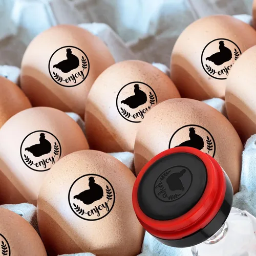 SAVITA Sellos de huevos, bonitos sellos de huevos para huevos frescos con almohadilla de sello, sello personalizado para huevos de granja de