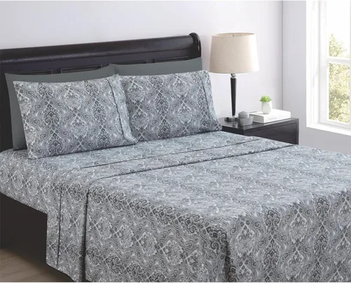 Miniatura 5 de SL EST. 1988 - Juego de sábanas tamaño Queen, ropa de cama de microfibra súper suave, diseño elegante e ideal para todas las estaciones, Queen, azul