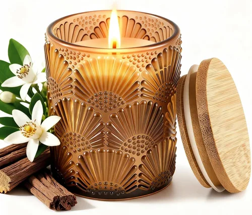 Miniatura 9 de Crenovo Vela perfumada de jazmín, vela 100% de soja, 30 horas de combustión, regalo de vela para hombres y mujeres, día de San Valentín, día