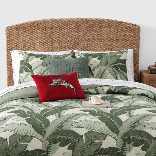 Miniatura 84 de Tommy Bahama - Juego de sábanas tamaño King, ropa de cama de percal 100% algodón con una sensación crujiente y fresca, sábanas con sábana bajera