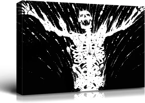 Miniatura 73 de Denozer - Pintura artística de pared de Halloween, impresión artística sobre lienzo para dormitorio, sala de estar, decoración de pared del hogar