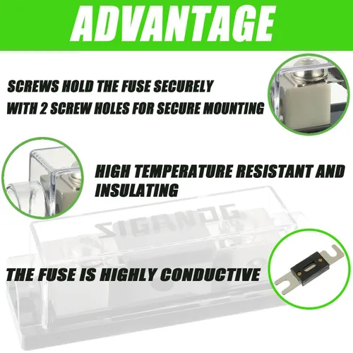 Miniatura 2 de Portafusible ANL en línea de calibre 0/2/4 AWG con fusible de 200 amperios