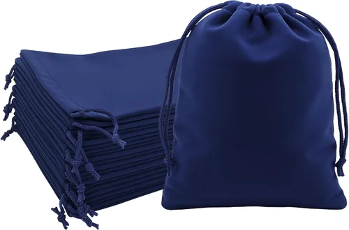 Miniatura 92 de Mandala Crafts Bolsas de terciopelo negro con cordón de 14 x 14 pulgadas, 10 bolsas grandes de terciopelo con cordón a granel para regalos de fiesta