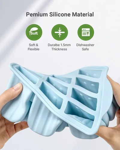 Miniatura 3 de MEETRUE - Moldes para paletas de silicona, 12 piezas, de fácil liberación, sin BPA, moldes para hacer paletas de hielo, hecho en casa, con 50