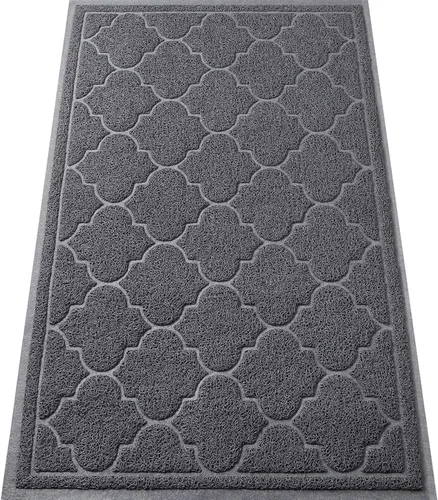 Miniatura 16 de LuxStep Tapete para Puerta Grande 24x36 Pulgadas Interior Exterior, Tapete Antideslizante de Diseño de Perfil Bajo, Tapete de Piso, Tapete