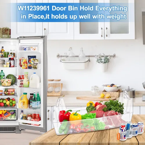 Miniatura 7 de [2 EMPaquetado] ACTUALIZADO W11239961 W10900538 Estante para puerta de refrigerador Compatible con piezas de estante de puerta de refrigerador
