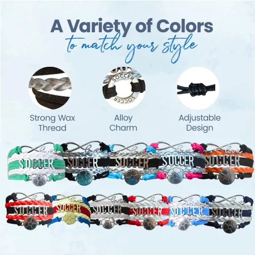 Miniatura 43 de Sportybella - Pulsera de fútbol ajustable, regalo para jugadores