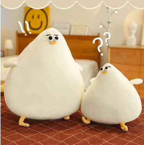 Miniatura 6 de JOSON Juguete de gaviota de peluche gordito, lindo animal de pollo gordo de dibujos animados para niños y niñas (10.27 pulgadas)
