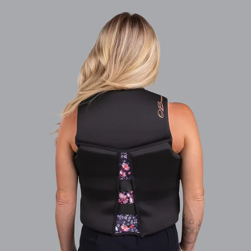 Miniatura 4 de O'Brien Chaleco Salvavidas de Neopreno con Espalda en V Flexible para Mujeres para Deportes Acuáticos, Navegación, Lancha Autopropulsada, Natación
