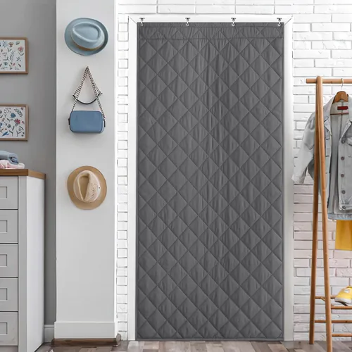 Miniatura 20 de NICETOWN Cortina de puerta con aislamiento térmico, opaca, ahorro de energía, con 3 formas de colgar, material grueso, fácil de instalar, mantiene