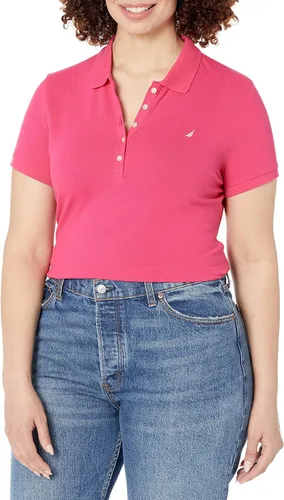 Miniatura 4 de Camiseta de polo Nautica para mujer de manga corta 5 botones transpirable 100 algodón