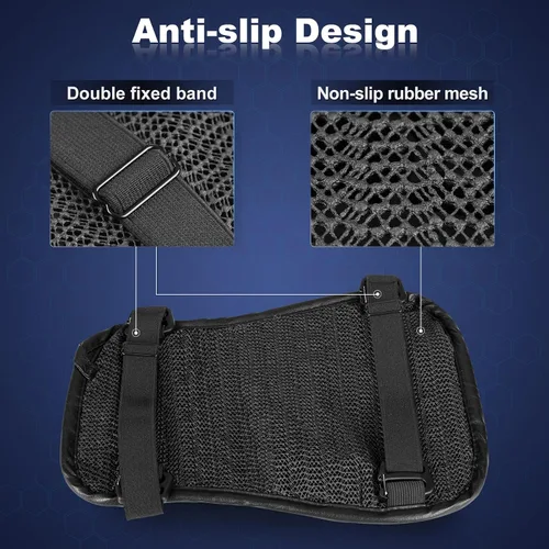 Miniatura 4 de Cojín Plegable de Gel para Asiento Trasero de Motocicleta de Pasajero, Estructura de Panal 3D Absorción de Impactos y Transpirable Almohadilla