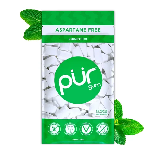Miniatura 12 de PUR Gum Chicle sin Aspartamo 100% Xilitol Chicle con sabor natural a canela, 55 piezas (paquete de 1)