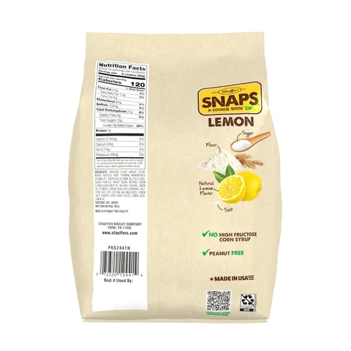 Miniatura 2 de Stauffer Cookie Lemon Snaps Original 14 Oz