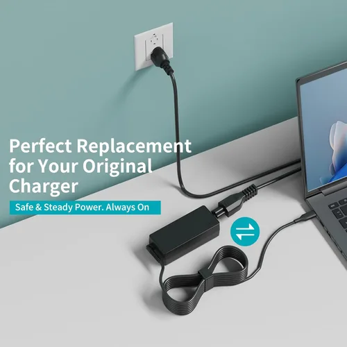 Miniatura 3 de Cargador USB C para laptop Lenovo ThinkPad Yoga ThinkBook Chromebook, adaptador de CA tipo C de 65 W/45 W con cable de alimentación para viajes