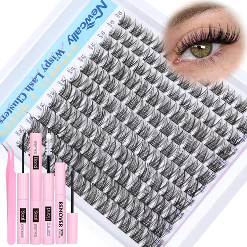 Miniatura 14 de Extensiones de pestañas en racimo naturales, pestañas individuales onduladas, 10-16 mm, para colocar en casa, extensiones de pestañas en racimo