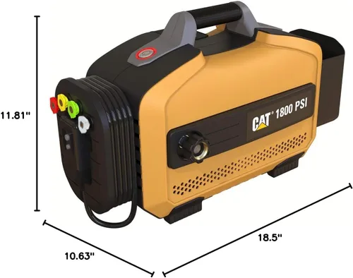 Miniatura 7 de CAT Lavadora de Presión Eléctrica - 1800 PSI 2.0 GPM con Manguera de Alta Presión, Pistola de Liberación Rápida, Lanza de Boquilla, Cañón de Espuma