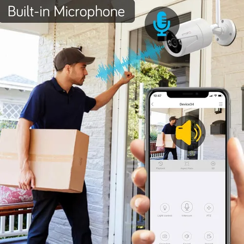 Miniatura 2 de xmartO WB2024-W 2K 3MP WiFi 6 Cámara de seguridad (paquete de 2), lente de 0.142 in, doble banda 2.4G/5GHz, WiFi adicional 6 NVR, micrófono Paquete