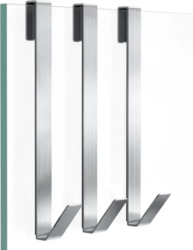Ganchos para puerta de ducha de 12 pulgadas, ganchos de ducha para toallas, ganchos de toalla extendidos resistentes sin perforaciones para puerta