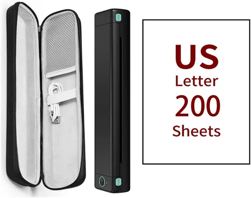Phomemo Impresora portátil - Impresora portátil inalámbrica para viajes, compatible con iOS y Android y laptop, mini impresora móvil Bluetooth,