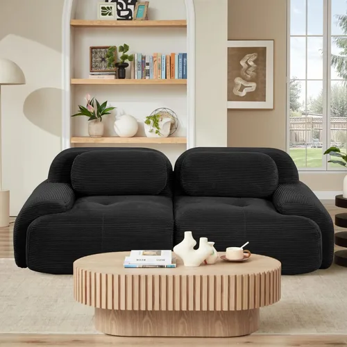Miniatura 2 de Sofá comprimido moderno de espuma viscoelástica de 82 pulgadas, sofás seccionales grandes de 2 plazas para sala de estar, sofá modular Cloud que