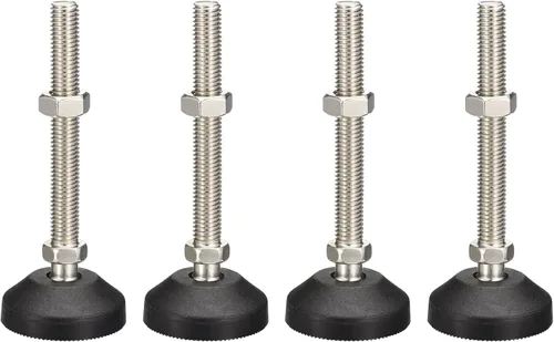 Miniatura 13 de uxcell Niveladores de muebles, 4 pies de nivelación universales de nailon M10x80x50mm, patas de mesa giratorias ajustables para muebles, máquinas