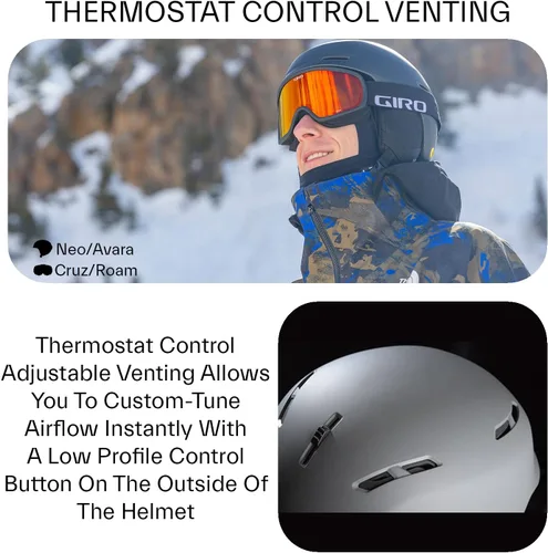 Miniatura 6 de Casco Giro Avera para esquí - Casco de snowboard para mujeres y jóvenes Mate negro