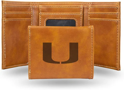 Miniatura 101 de NCAA Rico Industries - Billetera triple grabada con láser, con grabado láser, accesorio para hombre