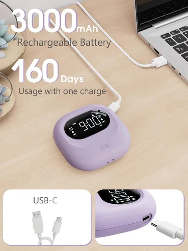 Miniatura 3 de Roxicosly Reloj despertador vibratorio súper fuerte para durmientes pesados, reloj agitador de cama de vibración ajustable debajo de la almohada