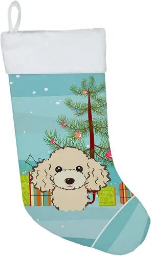 Miniatura 20 de Caroline's Treasures BB1590CS Árbol de Navidad y Alaskan Malamute Calcetines de Navidad para colgar en la chimenea, decoración de fiesta de Navidad