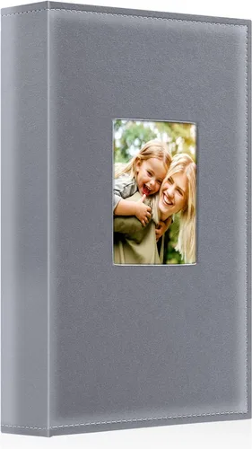 Miniatura 21 de Ywlake Álbum de fotos de 4 x 6 pulgadas, 1000 bolsillos, capacidad extragrande, para fotos familiares y de boda, capacidad para 1000 fotos Gris