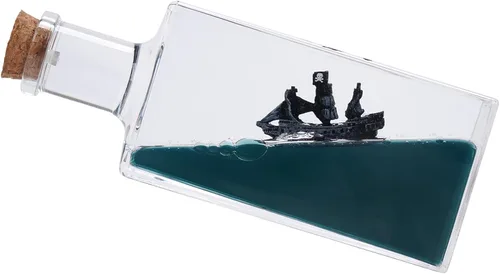 Miniatura 9 de Honsheng Juguete simulador de pirata de perla negra insundable, bote ondulado en una caja, adorno de decoración de barco fluido de crucero de onda