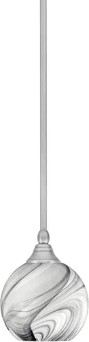 Miniatura 62 de Toltec Lighting Tallo Colgado Mini colgante, acabado de cobre negro, 3.5" cuadrado humo burbuja vidrio