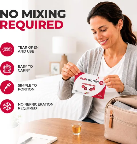 Miniatura 5 de PreProtein Paquetes de proteína líquida, 0.53 oz de proteína de colágeno, sin azúcar, cereza, 1 onza líquida de una sola porción, paquete de 30