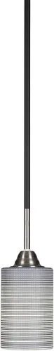 Miniatura 69 de Toltec Lighting Paramount - Mini colgante de 1 luz en acabado negro mate con cristal de arte perla de 7 pulgadas y estilo negro