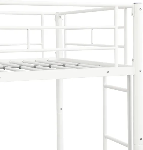 Miniatura 7 de Litera de metal individual sobre cama individual con nido, se puede dividir en dos camas con escalera y barandilla de protección para adultos,