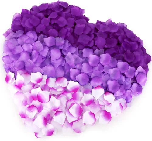 Miniatura 7 de 3000 pétalos de rosa, pétalos de rosa para bodas, pétalos de flores artificiales (naranja y amarillo)