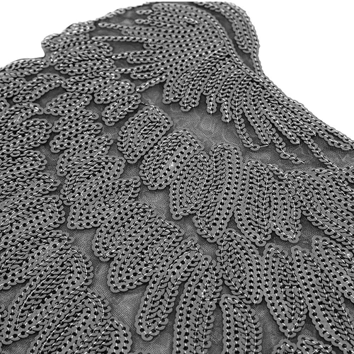 Miniatura 3 de Parches grandes de lentejuelas con alas de ángel para planchar y coser con motivo bordado para ropa de bricolaje (negro)