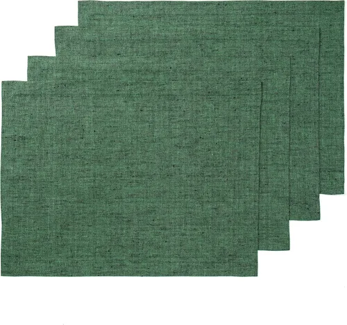 Miniatura 20 de Solino Home Athena - Juego de 4 manteles individuales cuadrados de lino natural claro de 14 x 14 pulgadas, manteles individuales 100 % lino puro