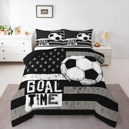 Miniatura 23 de Erosebridal Juego de edredón de bandera estadounidense tamaño individual para niños y adolescentes, juego de ropa de cama de camuflaje, edredón