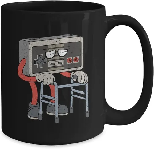 Miniatura 2 de TeesPure Funny Old Gamer Gaming Retro 80s 90s Video Game Old Gamer Mug Coffee Mug 11oz Black