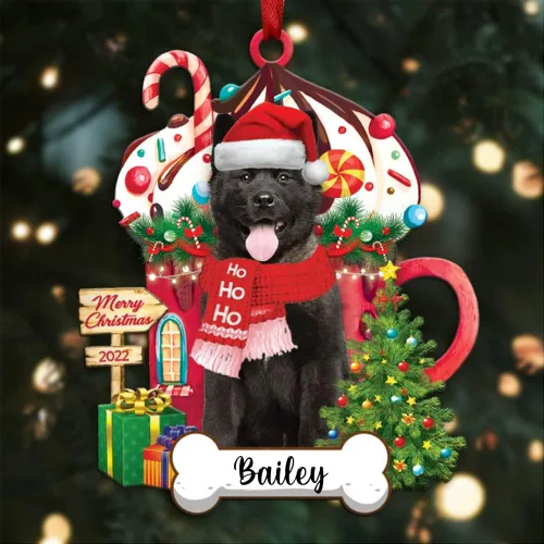 Miniatura 21 de Amantes de los perros de Navidad – Navidad de perros disponibles para muchos perros Shi Tzu – Adorno con forma personalizada, adorno de Navidad