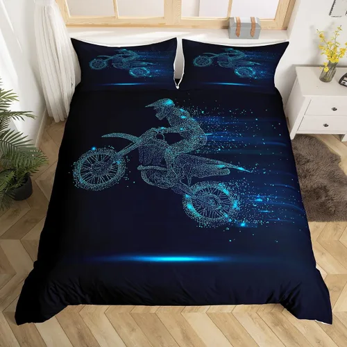Miniatura 19 de Erosebridal Juego de ropa de cama de faro, tamaño individual, funda de edredón náutica de gaviota, funda de edredón con estampado de paisaje marino