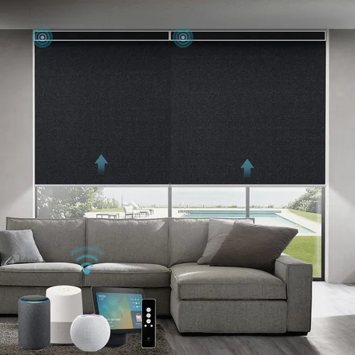 Miniatura 19 de SmartWings Persianas Motorizadas con Sombras para Ventana Control Remoto Funciona con Thread Apple Homekit Z-Wave Alexa 100% Blackout de Doble Cara