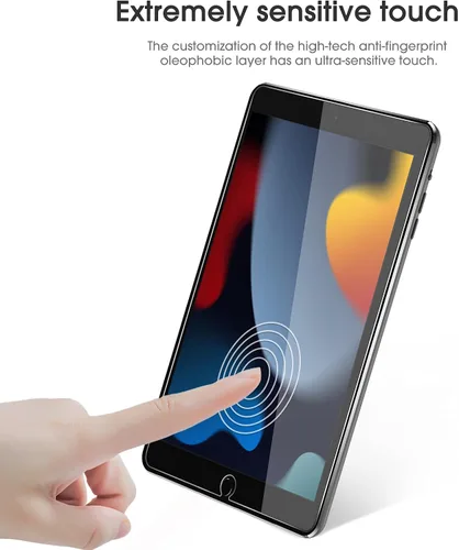Miniatura 3 de OMOTON Paquete de 2 protectores de pantalla compatibles con iPad de 9ª, 8ª, 7ª generación (10.2 pulgadas, iPad 9/8/7, 2021 y 2020 y 2019) compatible