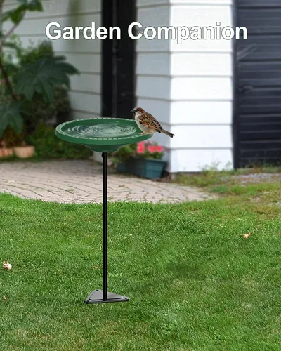 Miniatura 7 de Baños para pájaros para exteriores resistentes, 38.5 pulgadas desmontables para el jardín, cuenco de baño de pájaros spa y comedero de pájaros