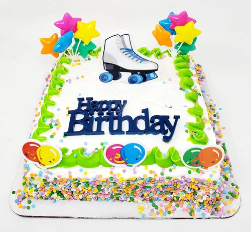 Miniatura 2 de Decoración para pastel de cumpleaños de patinaje sobre ruedas (diseño único)