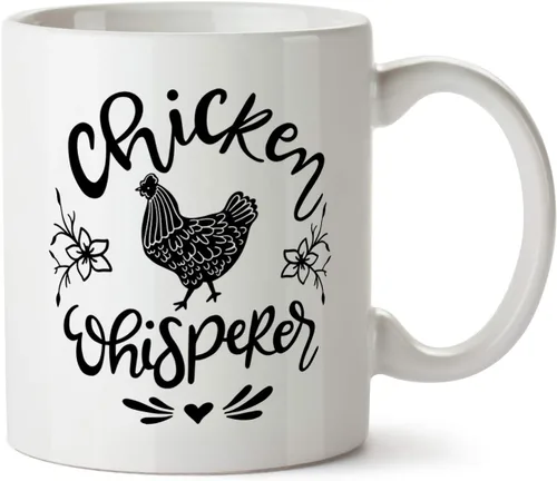 Delicious Accessories Taza de café de 11 oz para amantes de los pollos, regalo para mamá susurradora divertida para el patio trasero