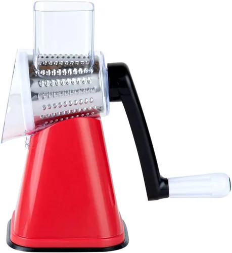 Miniatura 10 de Restaurantware Met Lux - Rallador de queso de 11 x 7 x 6 pulgadas con asa, 1 rallador de queso giratorio de alta resistencia, trituradora